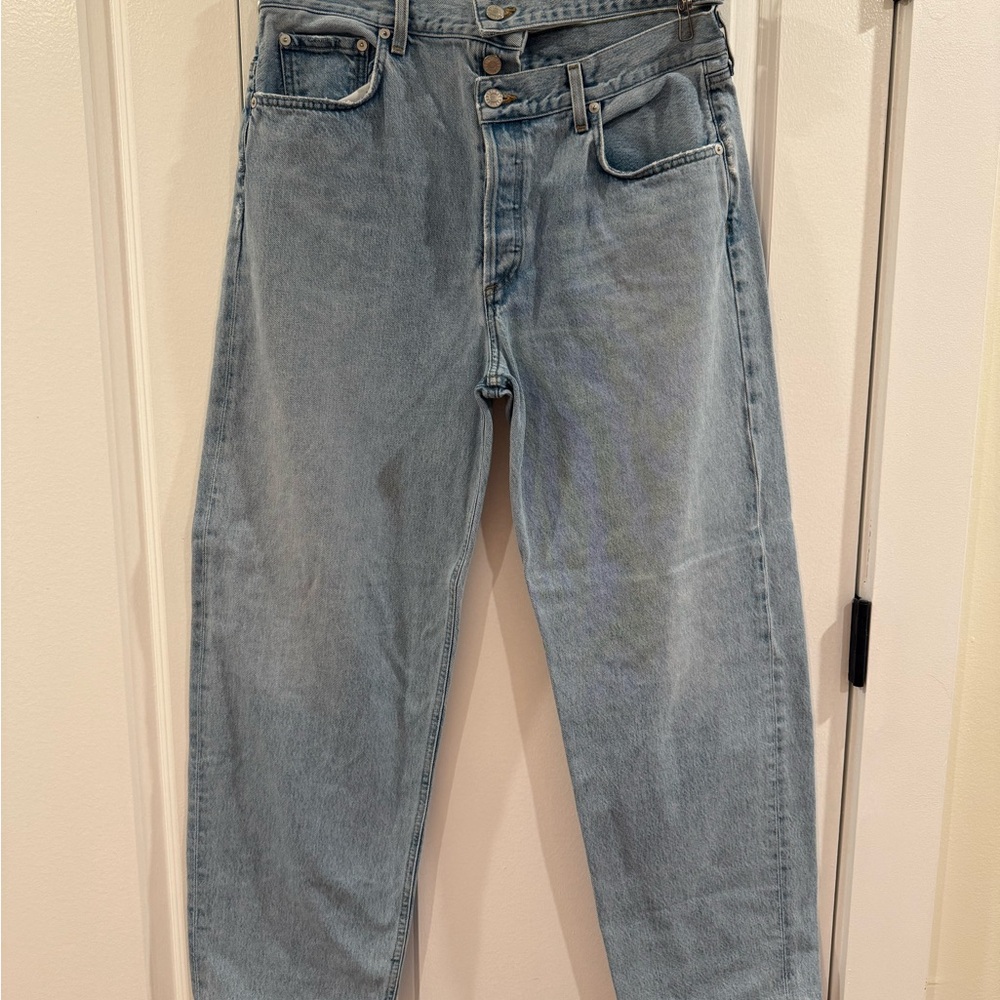 Agolde Light Blue Women's Straight Leg Jeans